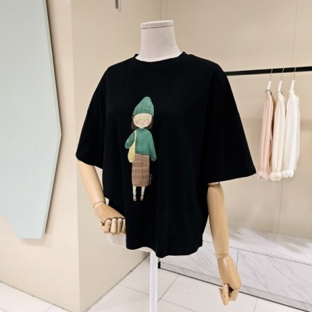 라운드 캐릭터 반팔 티셔츠