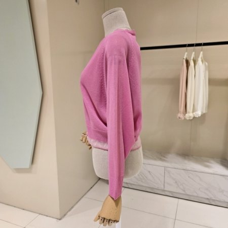 브이넥 시스루 니트 가디건