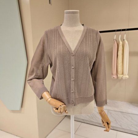 시스루 심플 브이넥 니트가디건