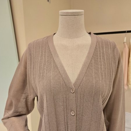 시스루 심플 브이넥 니트가디건