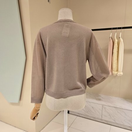 시스루 심플 브이넥 니트가디건