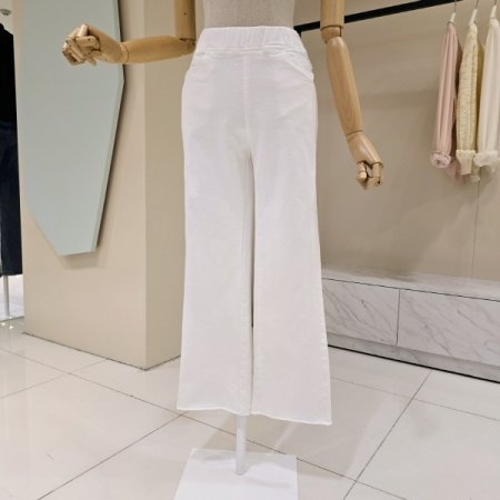 밴딩 컷팅 부츠컷 면팬츠