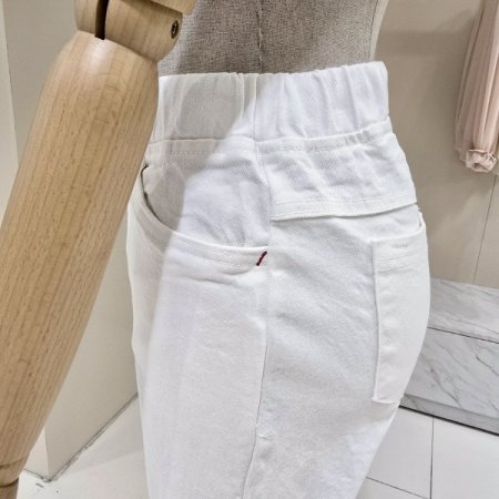 밴딩 컷팅 부츠컷 면팬츠