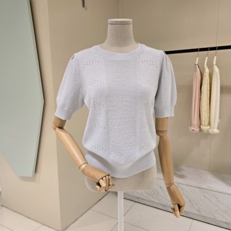 퍼프소매 펄사 라운드니트