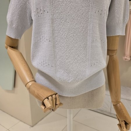 퍼프소매 펄사 라운드니트