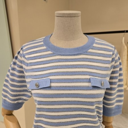 메탈 포켓 단가라 라운드니트