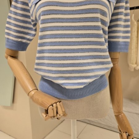 메탈 포켓 단가라 라운드니트