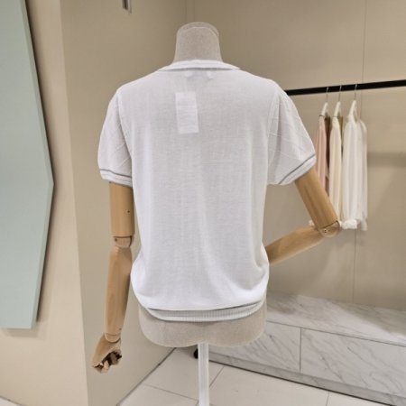 메탈라인 브이넥 니트가디건