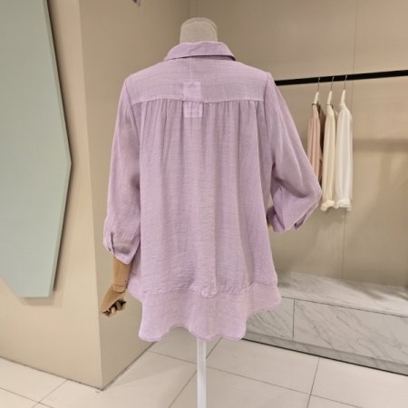 버튼 포인트 루즈핏 블라우스