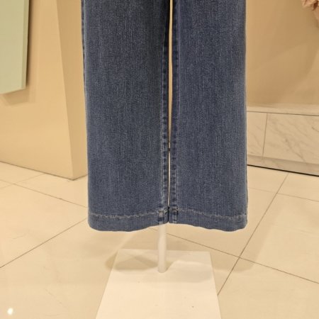 밴딩 데님 와이드 팬츠