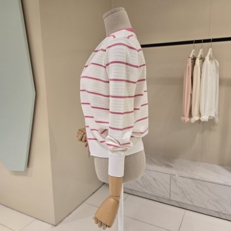 나시세트 펀칭 집업 니트가디건