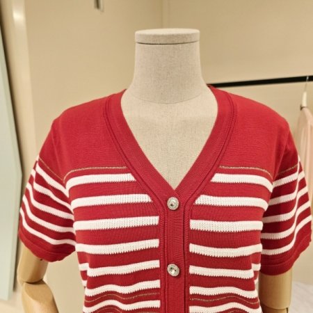 테미 단가라 브이넥 가디건