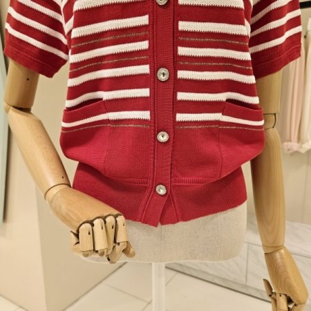 테미 단가라 브이넥 가디건