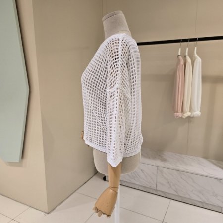 캡슐 스카시 브이넥 니트