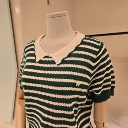 스트라이프 매직카라 니트