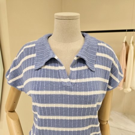 캡소매 단가라 카라 니트