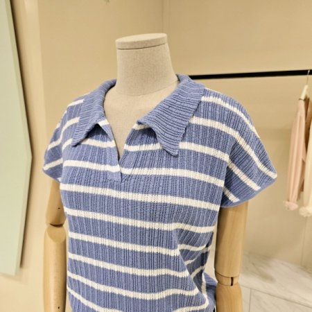 캡소매 단가라 카라 니트