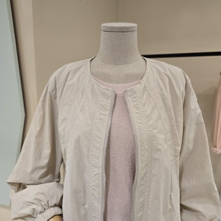 밑단밴딩 라운드 집업 점퍼