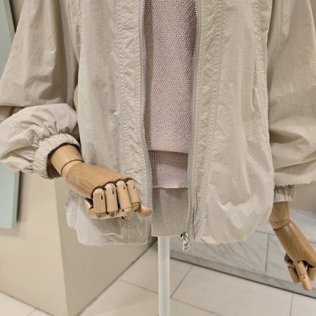 밑단밴딩 라운드 집업 점퍼