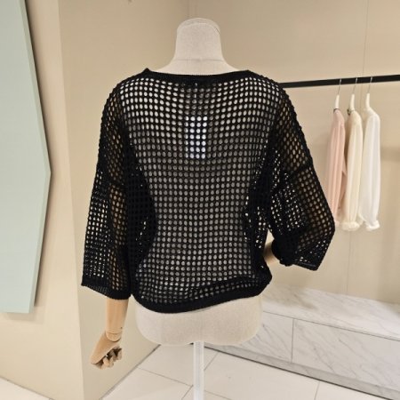 스카시 캡슐 브이넥 니트