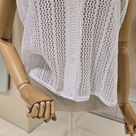 스카시 오픈형 브이넥 조끼