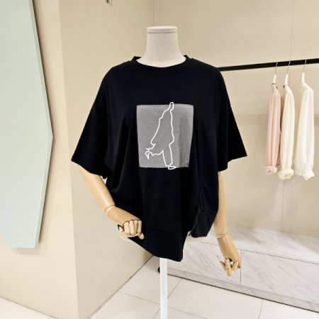 박시핏 휴먼 라운드 티셔츠