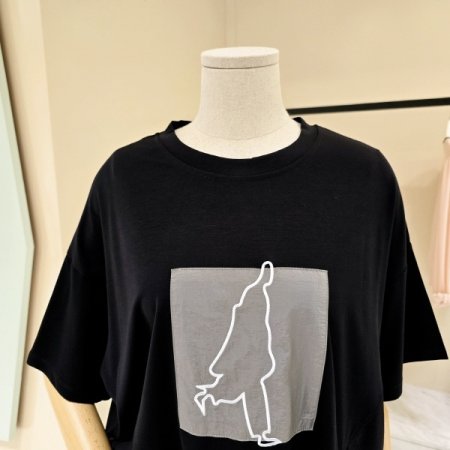 박시핏 휴먼 라운드 티셔츠