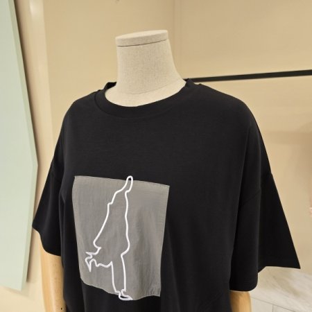 박시핏 휴먼 라운드 티셔츠