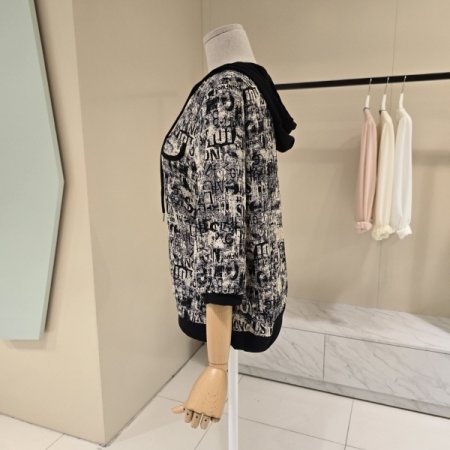 반집업 노블 후드 블라우스