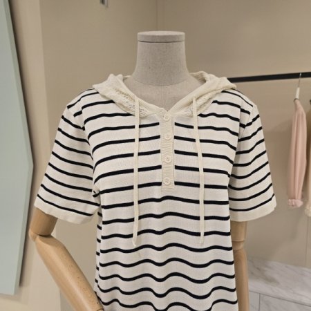 펀칭후드 단가라 니트원피스