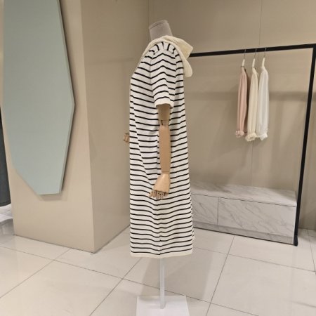 펀칭후드 단가라 니트원피스