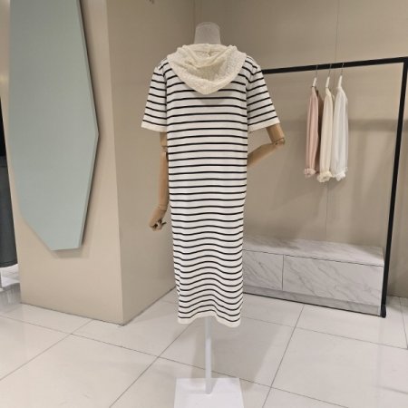 펀칭후드 단가라 니트원피스