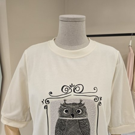 부엉이 라운드 티셔츠
