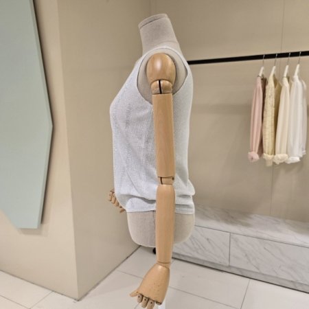 펄사 비즈 브이넥 민소매니트