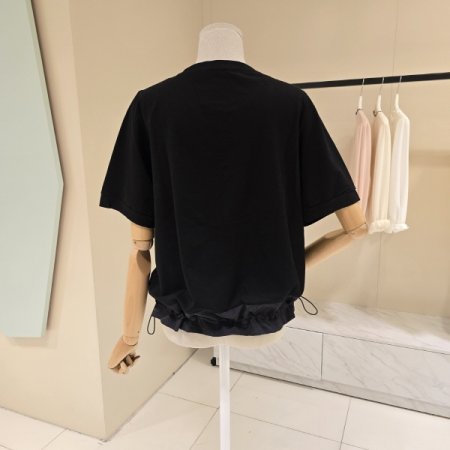 스트링 걸 레터링 라운드티셔츠