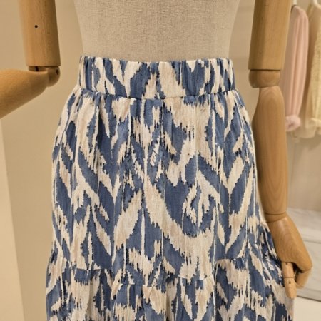 물나염 밴딩 롱 스커트