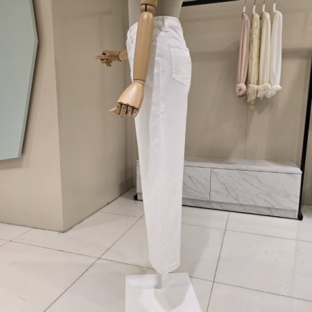 8부 와이드 면팬츠