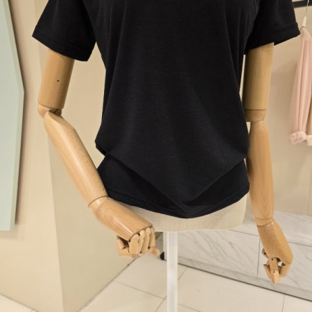 린넨 브이넥 티셔츠