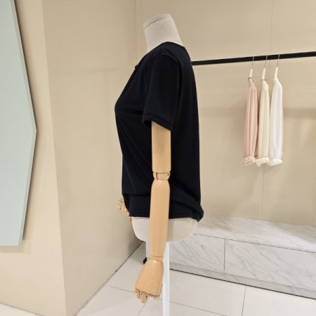 린넨 브이넥 티셔츠