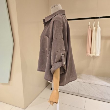 박시핏 언발 집업자켓