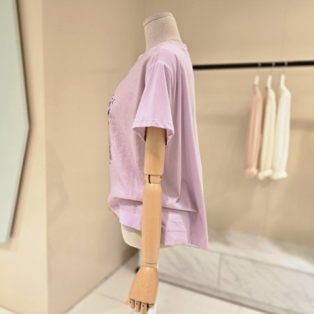 꽃다발 언발 라운드 티셔츠