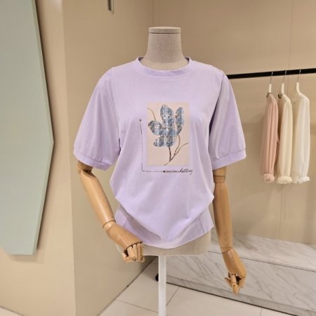 그린티 라운드 티셔츠