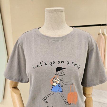 라운드 레츠고 티셔츠