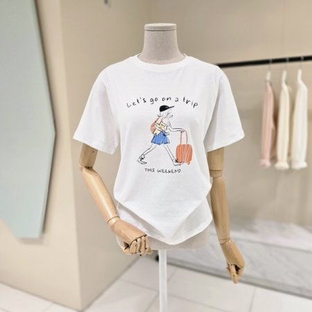 레츠고 라운드 티셔츠