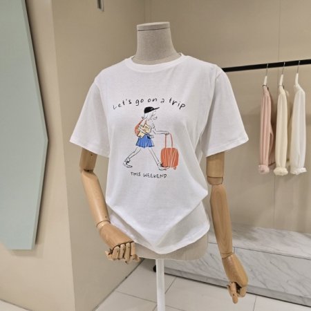 레츠고 라운드 티셔츠