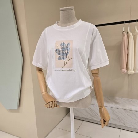 라운드 그린티 반팔티셔츠