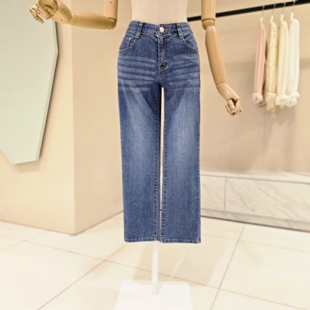 일자핏 밴딩 썸머 데님팬츠