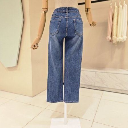 일자핏 밴딩 썸머 데님팬츠