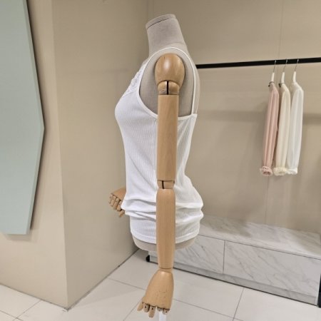 신골지 레이스 민소매 티셔츠