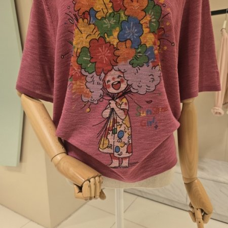 한아름 라운드 린넨티셔츠